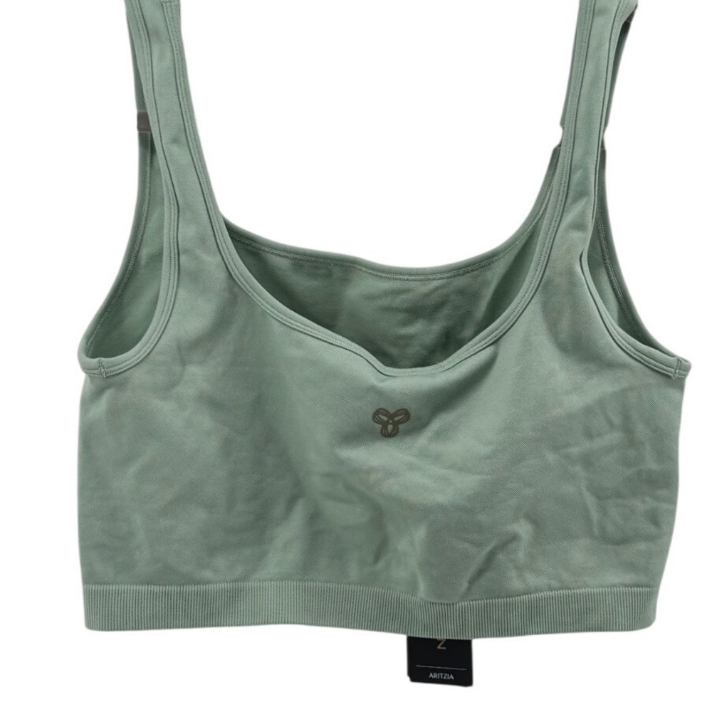 Aritzia Golden‎ Squareneck Sports Bra Top Large Terrace Sage Green NEW Yoga